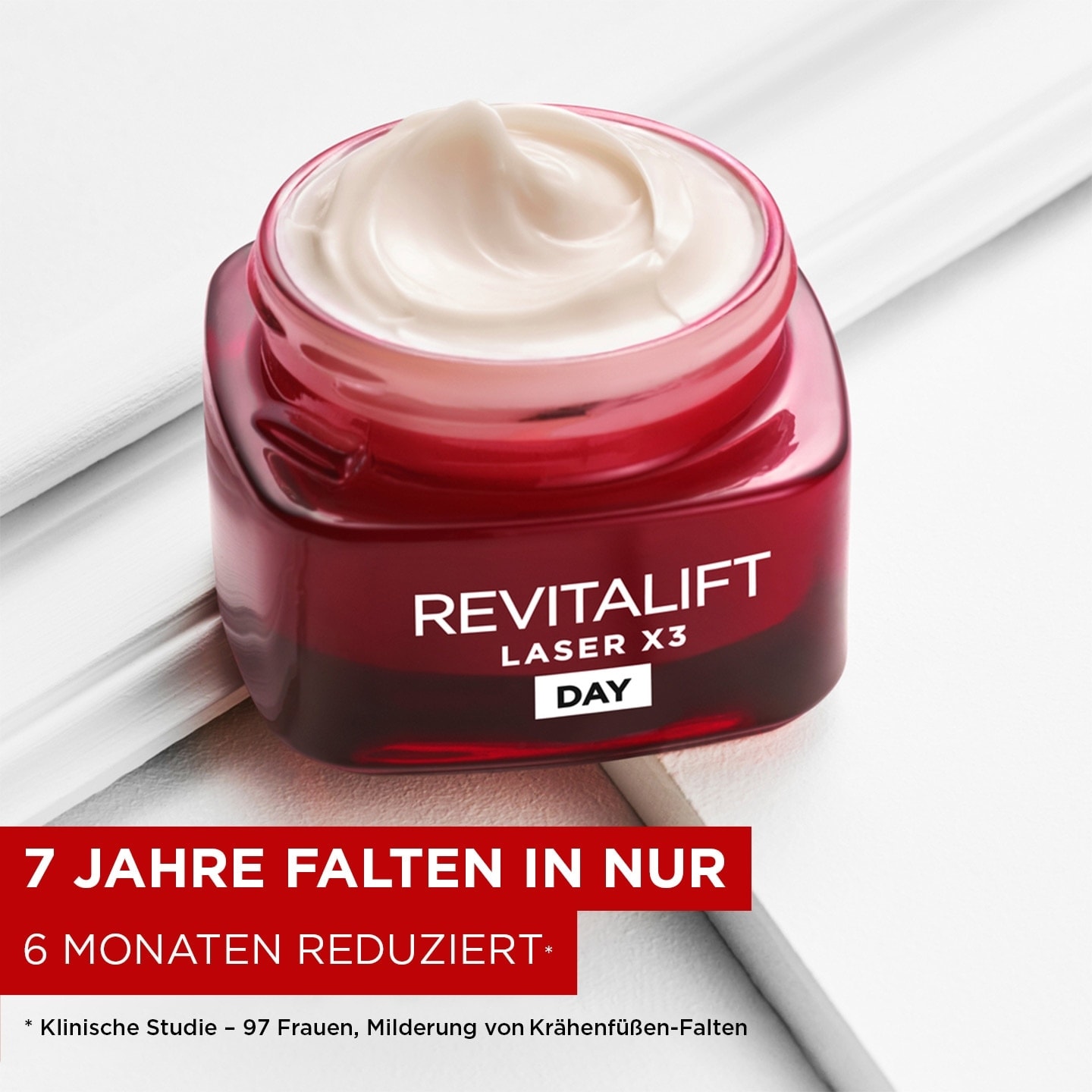 Laser X3 Tagescreme Dreifach-Power Anti-Age Pflege - Produkt geöffnet